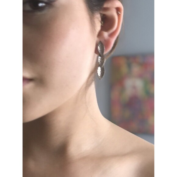 Mexican 925 Sterling Silver Teardrops Earrings - Picture 2 of 3